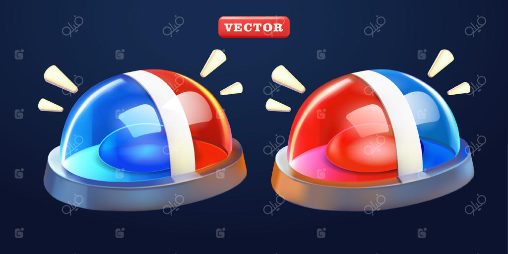 آژیر پلیس سه‌بعدی: مناسب برای امنیت و طراحی عناصر