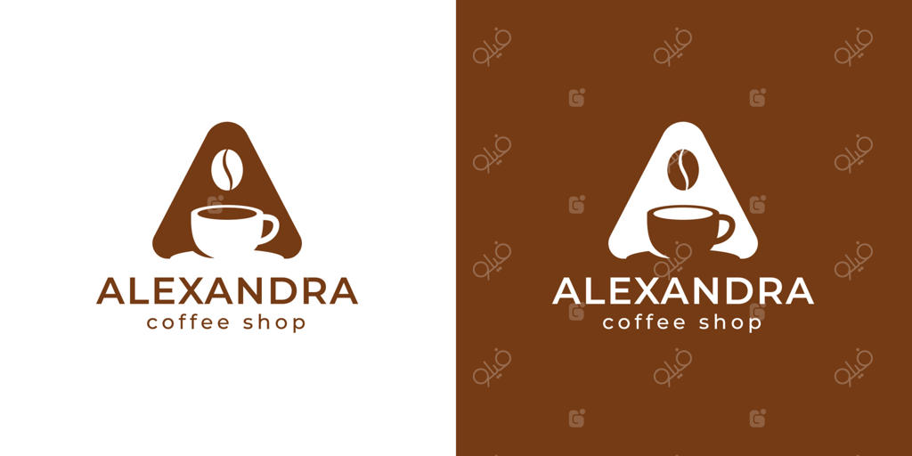 الهام‌بخشی برای طراحی لوگوی حرف A و قهوه