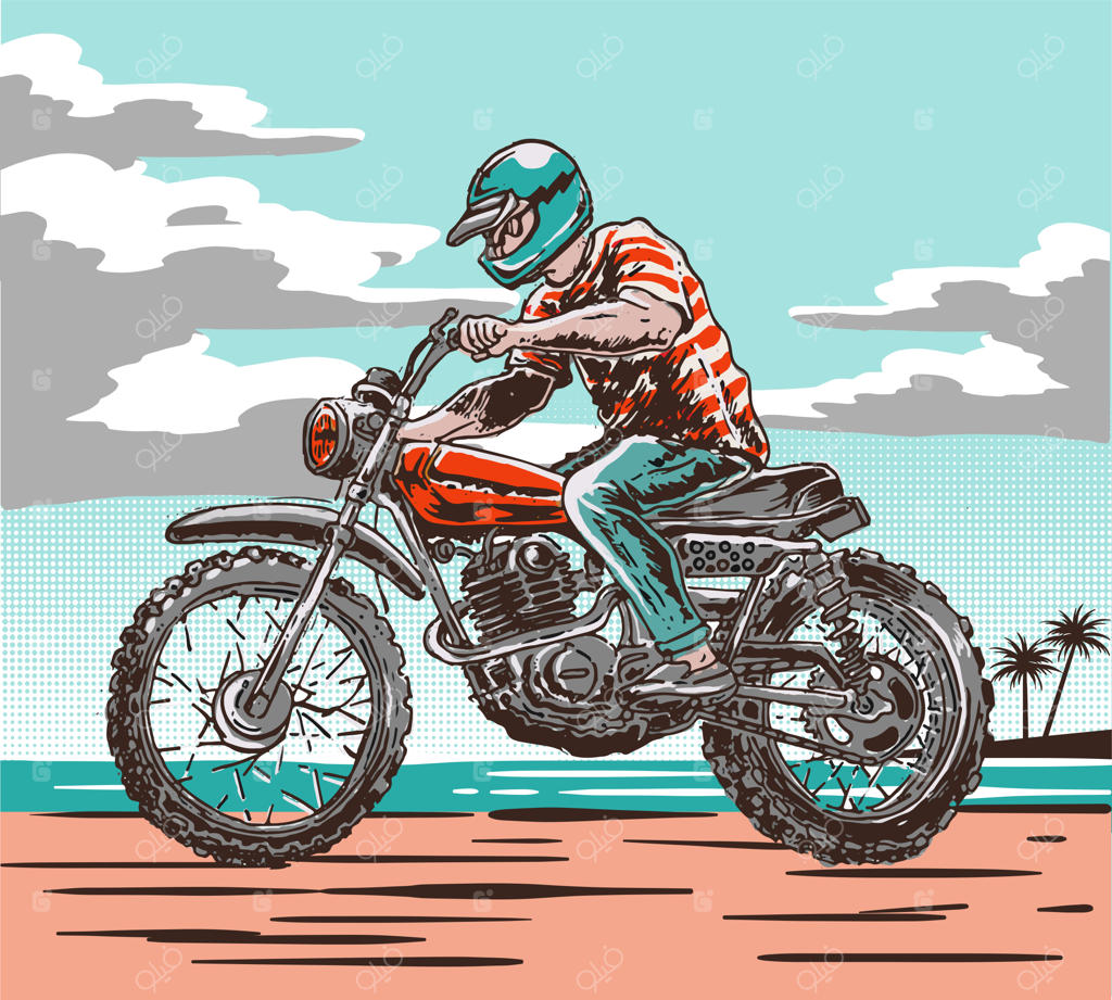 موتورسیکلت سفارشی کلاسیک برای مسیرهای قدیمی