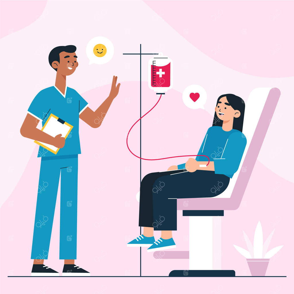 تصویرسازی تخت برای روز جهانی اهدای خون