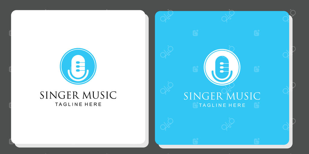 طراحی لوگوی موزیک برای خواننده‌ی خلاق با طرحی ویژه و منحصر به فرد، لوکس و درجه یک