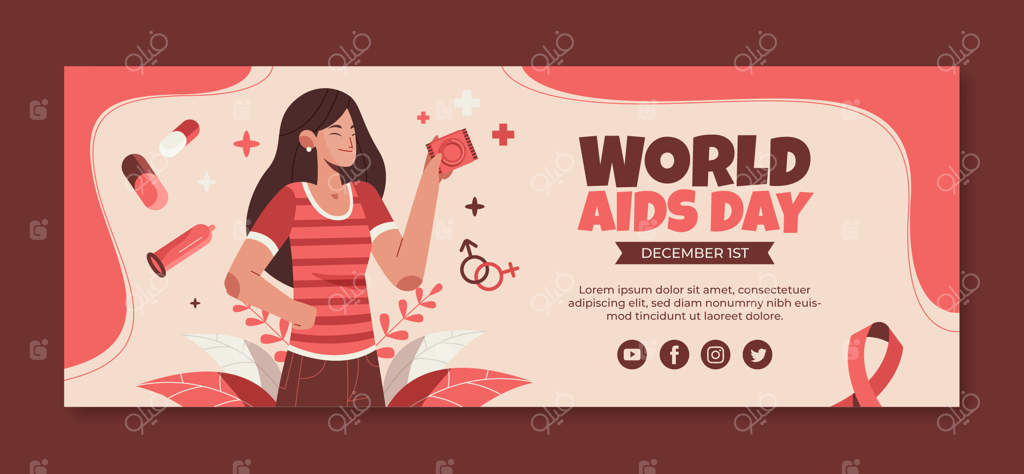 قالب کاور شبکه‌های اجتماعی برای روز جهانی ایدز