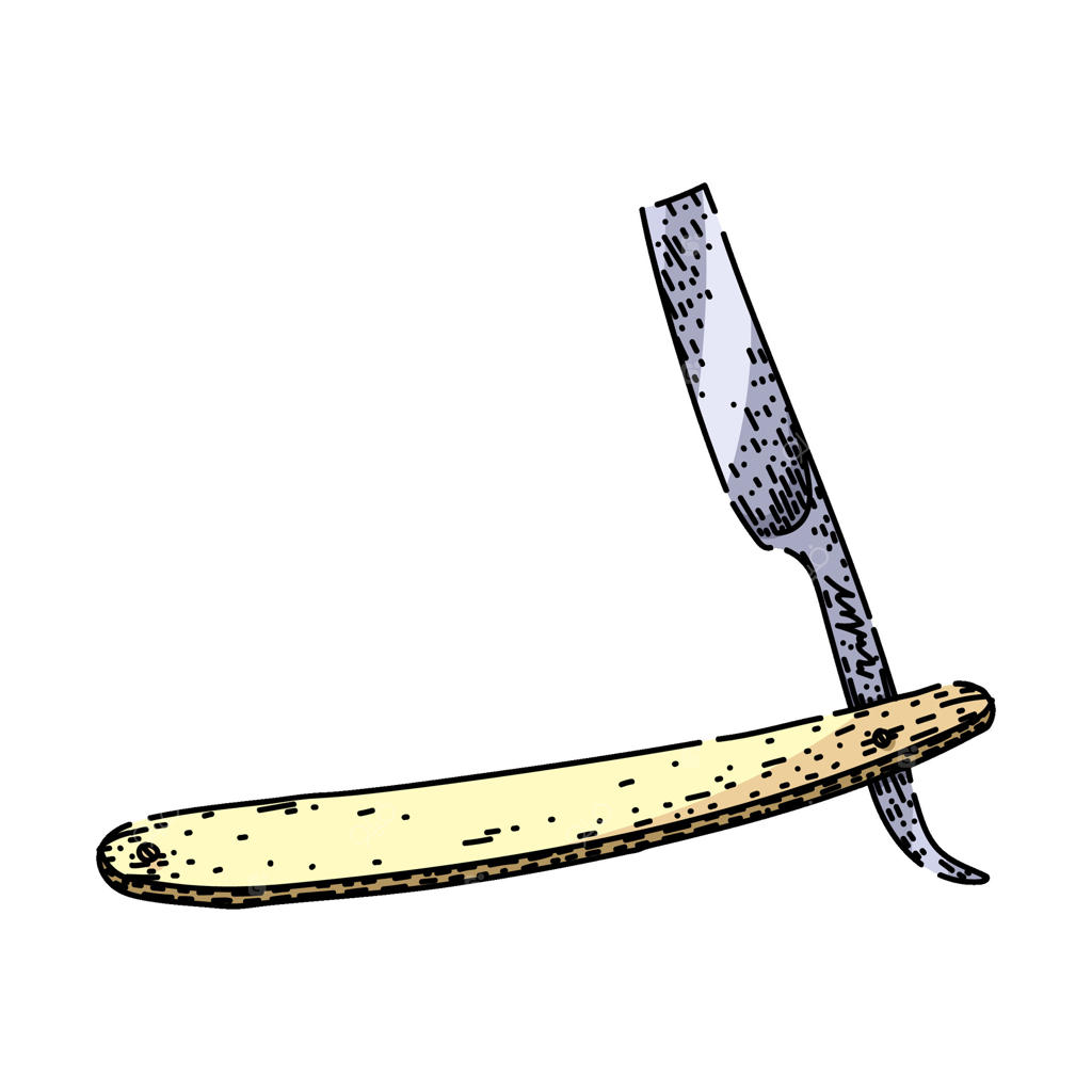 طرح دستی لبه تیز آرایشگر با مداد