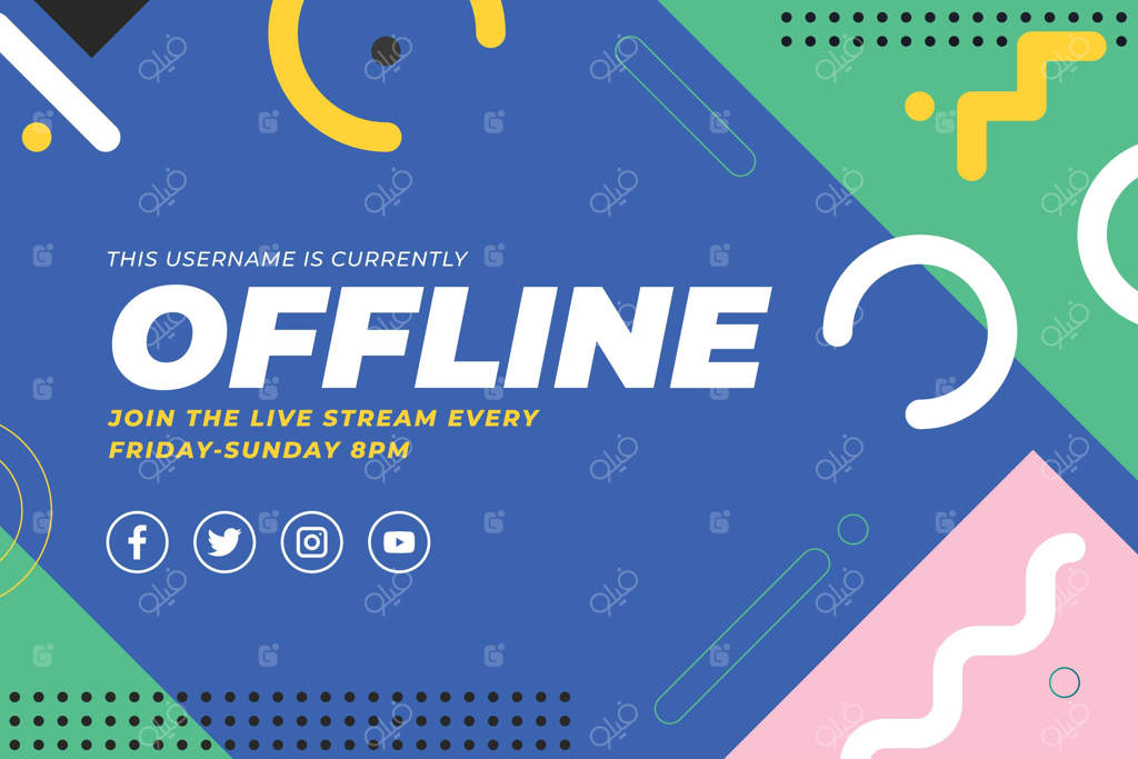 بنر آفلاین توییچ به سبک ممفیس
