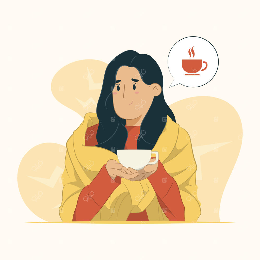 تصویرسازی مفهومی دریافت قهوه