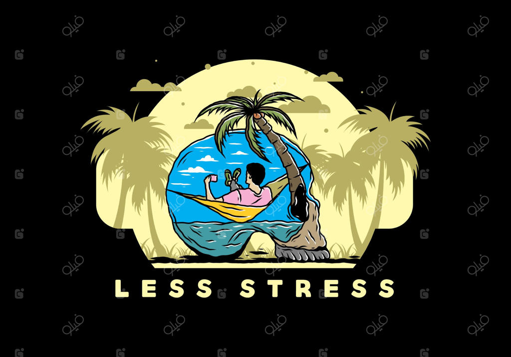 مردی بر روی تاب در تصویرسازی به شکل جمجمه