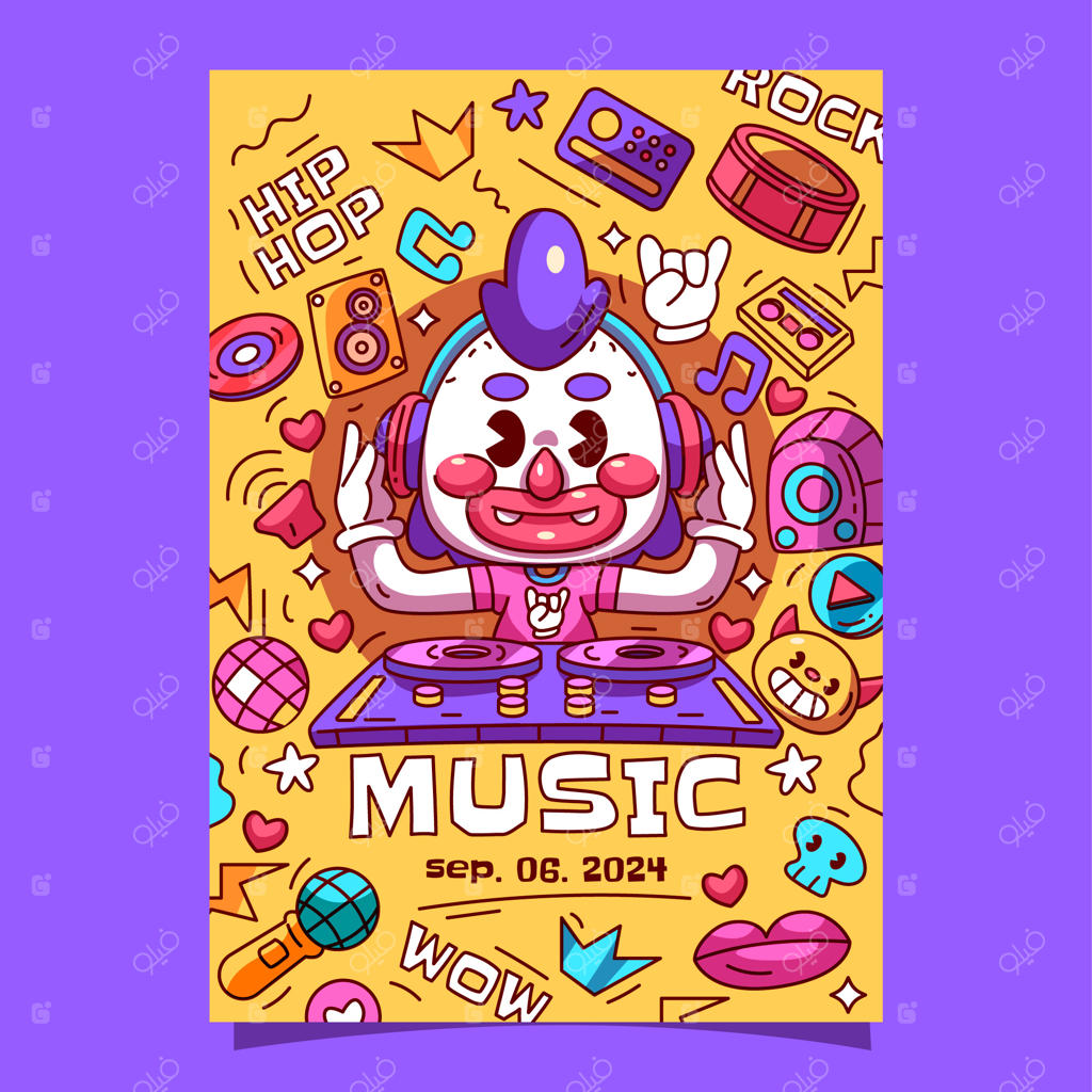 پوستر با طرح‌های دستی و سبک دودل