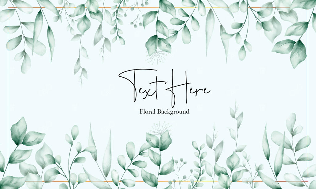 زمینه زیبا با برگ‌های آبرنگی