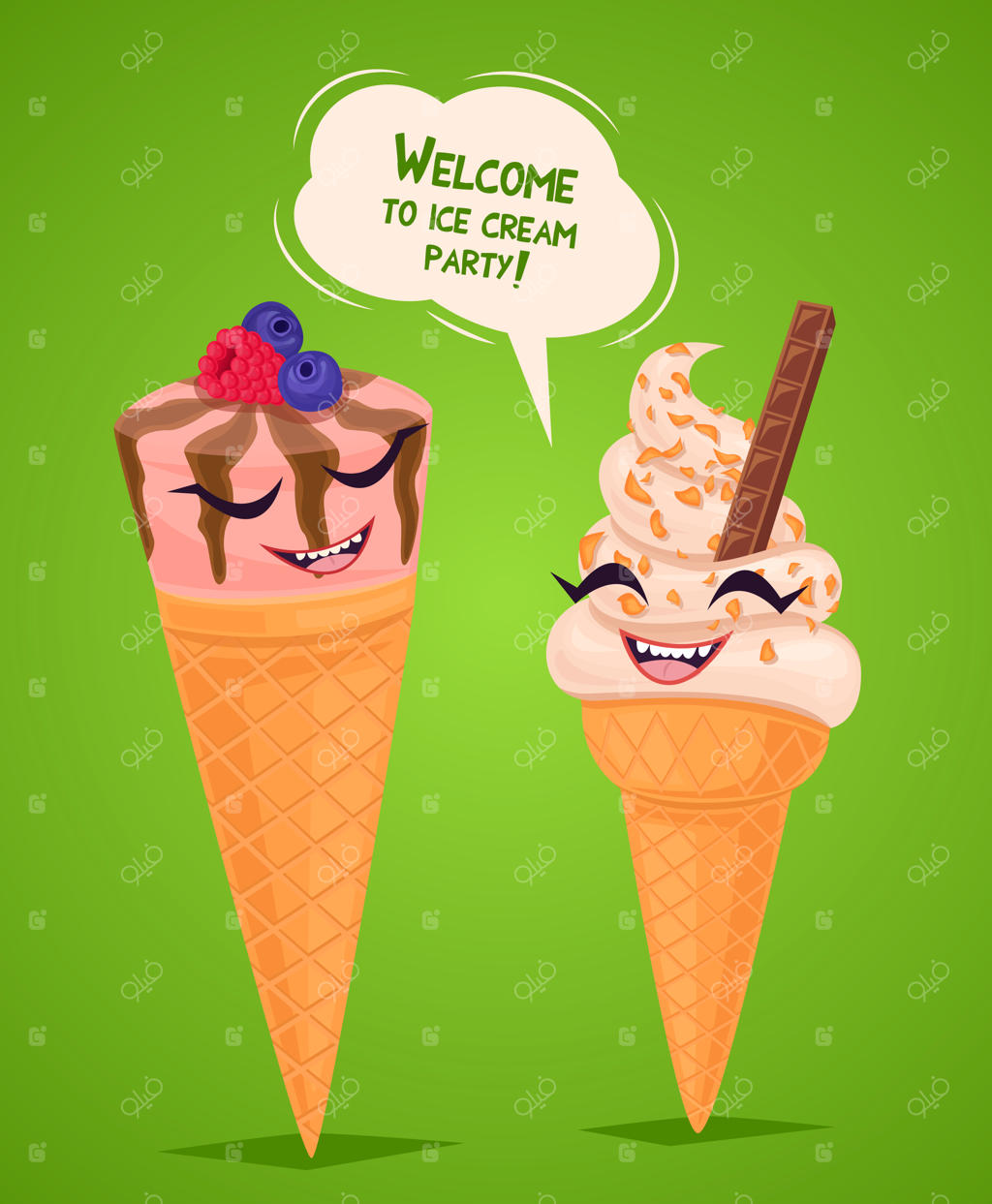 پوستر بستنی‌های خنده‌دار