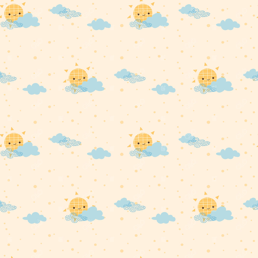 پترن یکپارچه خورشید و ابرها