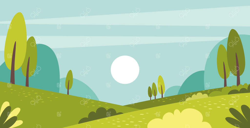 تصویر وکتور منظره طبیعی ساده