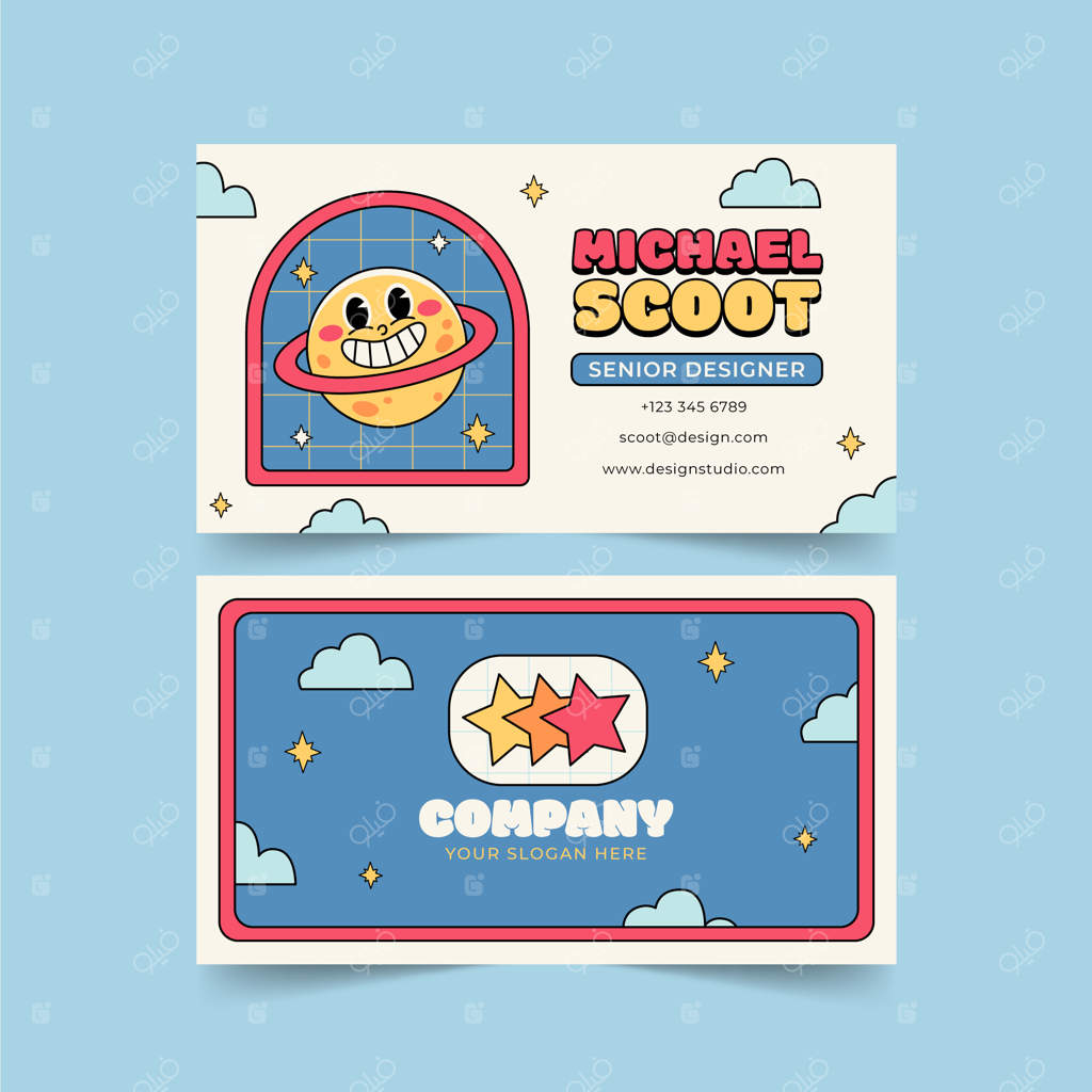 قالب کارت ویزیت کلاسیک دست‌ساز