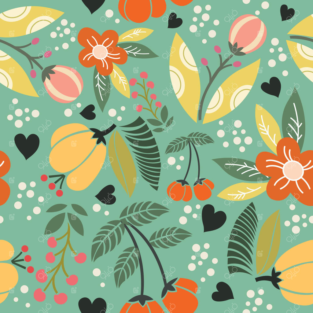 پترن یکپارچه گل‌های بهاری