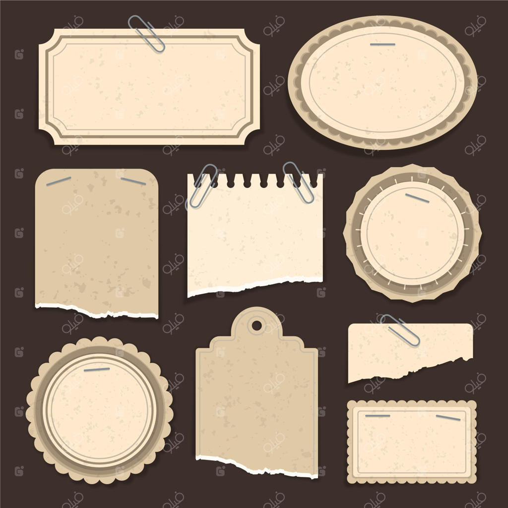 مجموعه کاغذهای خاطرات قدیمی