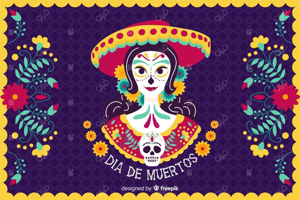 پس‌زمینه دست‌کشیده روز مردگان