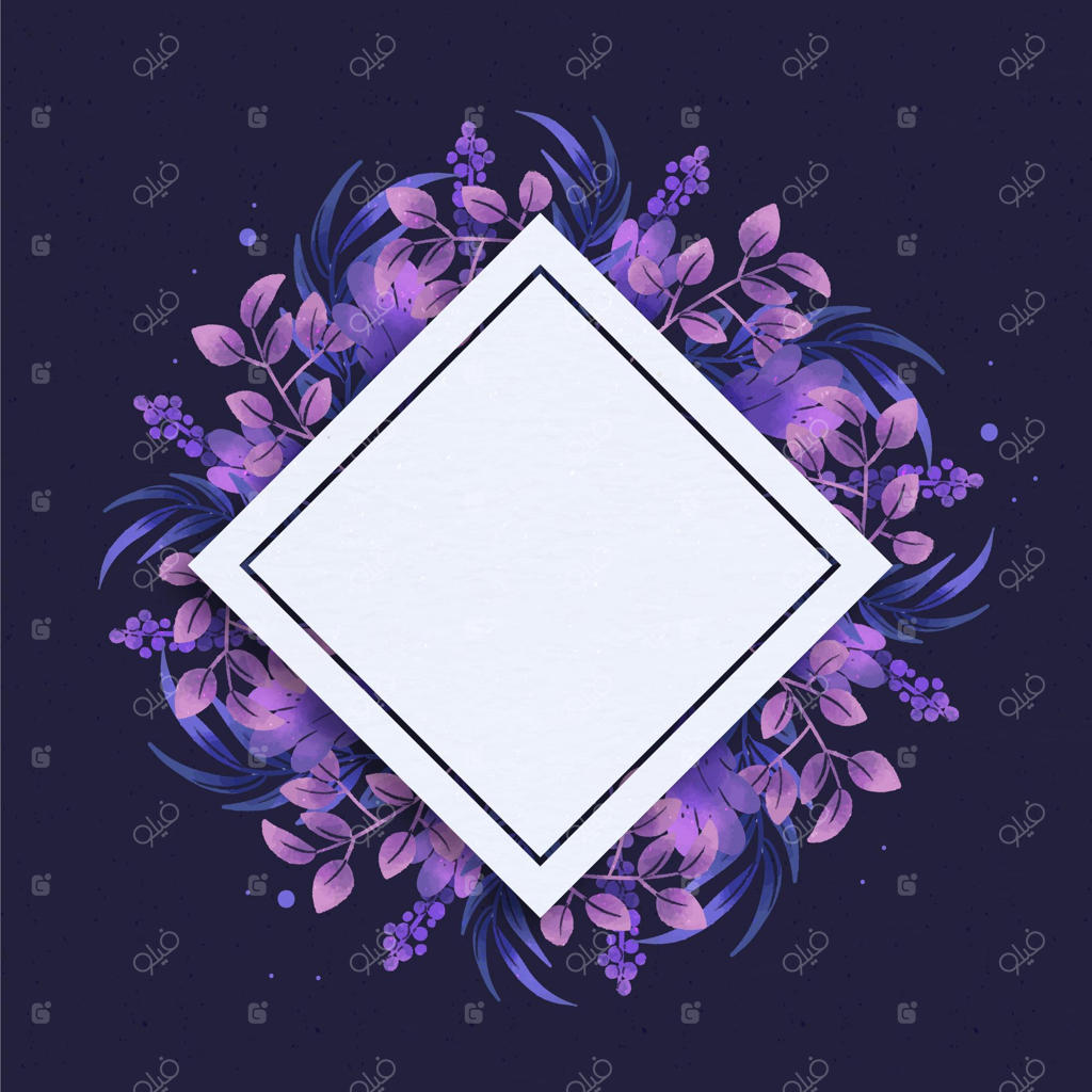 قاب گلدار تخت با فضای خالی