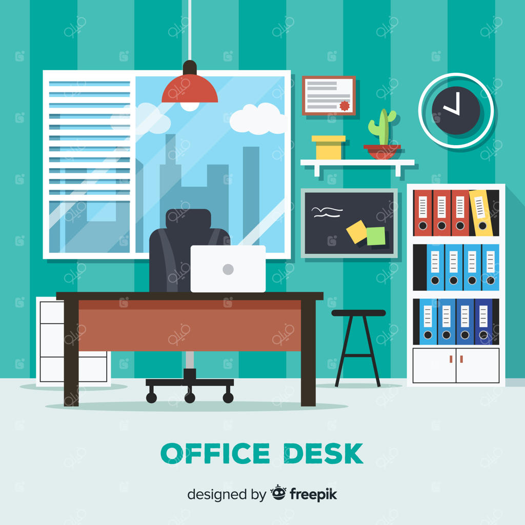 میز اداری مدرن با طراحی ساده و شیک