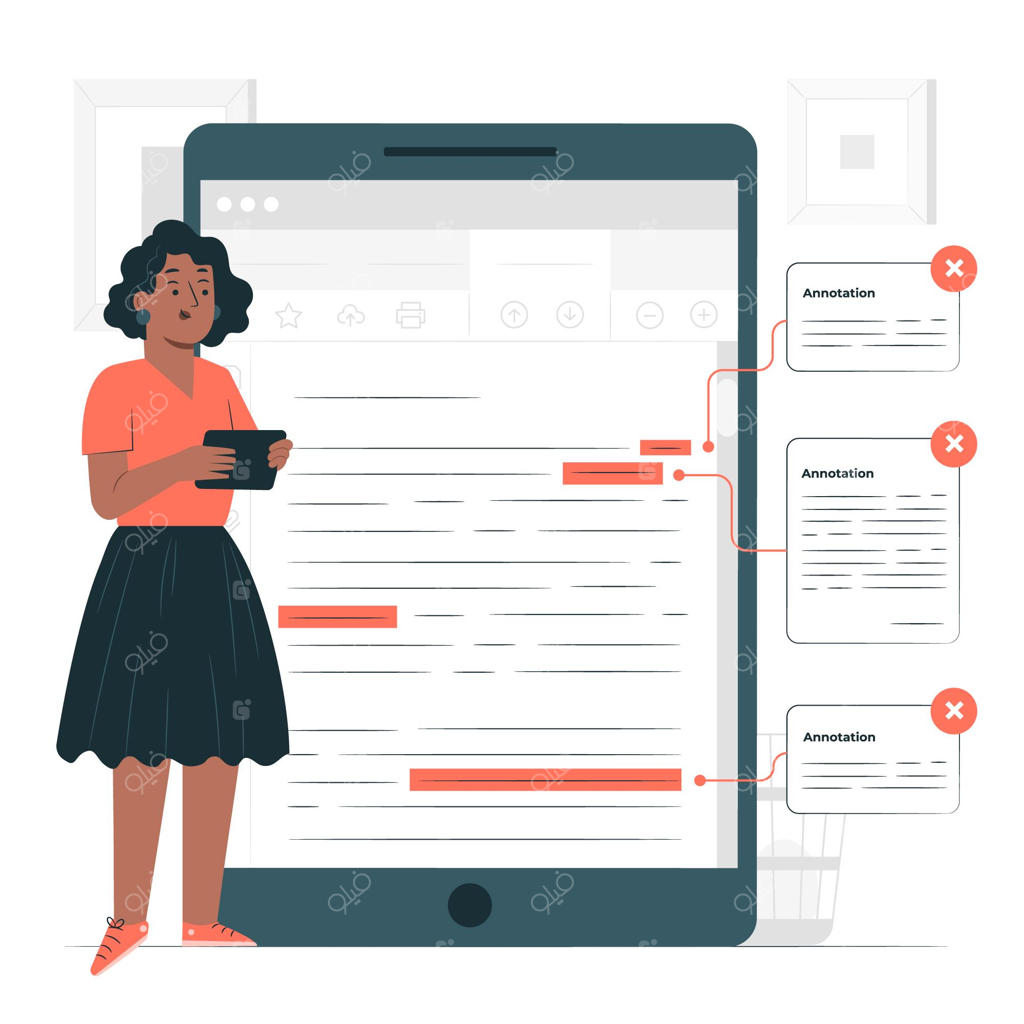 تصویرسازی مفهوم حاشیه‌نویسی