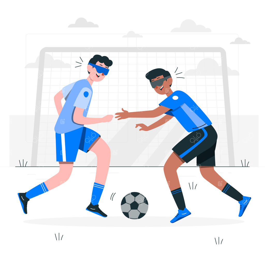 تصویرسازی مفهوم فوتبال پنج‌نفره پارالمپیک