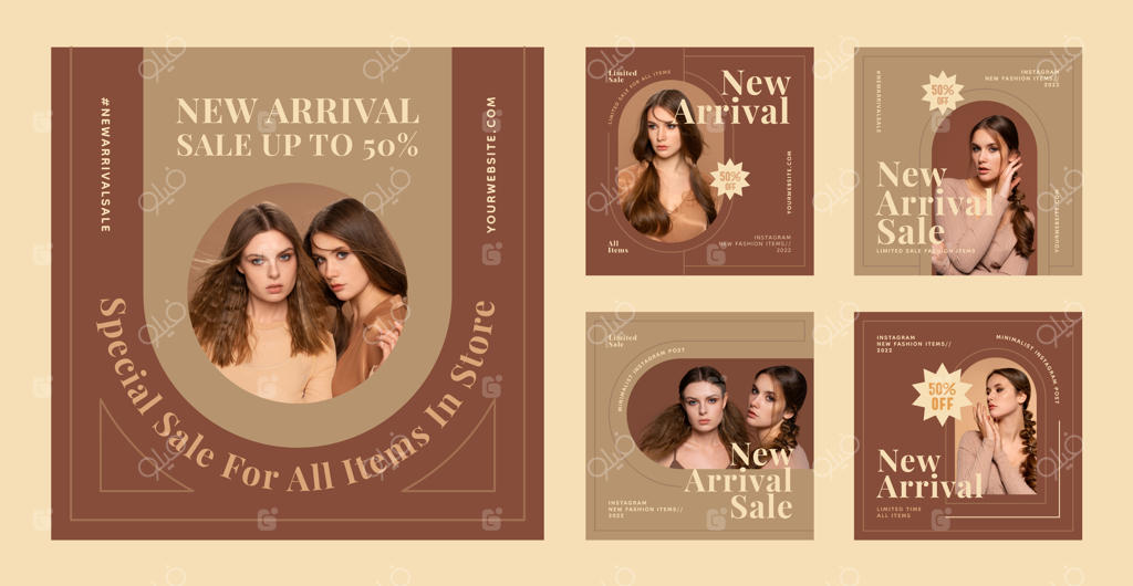 مجموعه طراحی پست زیبای اینستاگرام