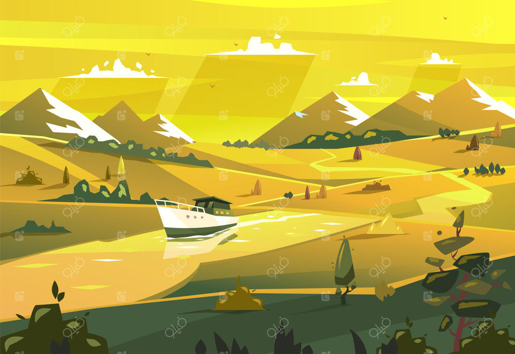 منظره‌ای از ساحل دریا.