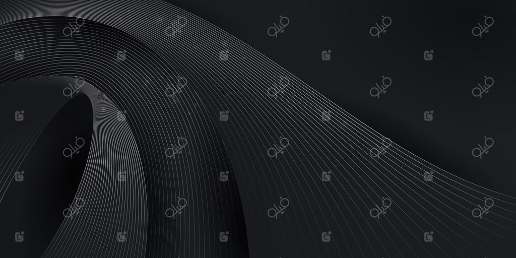 پس‌زمینه گرادینت مشکی با خطوط موج‌دار