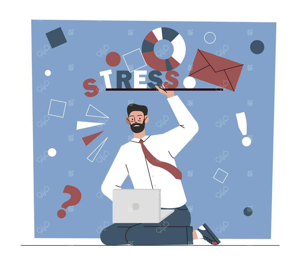 مفهوم کارمند خسته