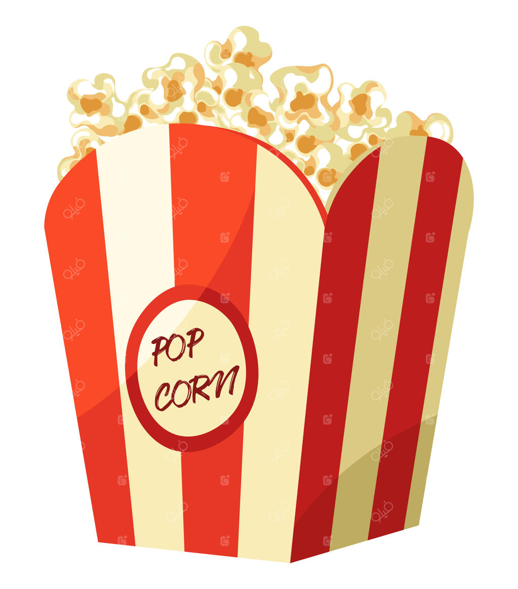 پاپ کورن در بسته‌بندی مناسب برای تماشای فیلم‌ها