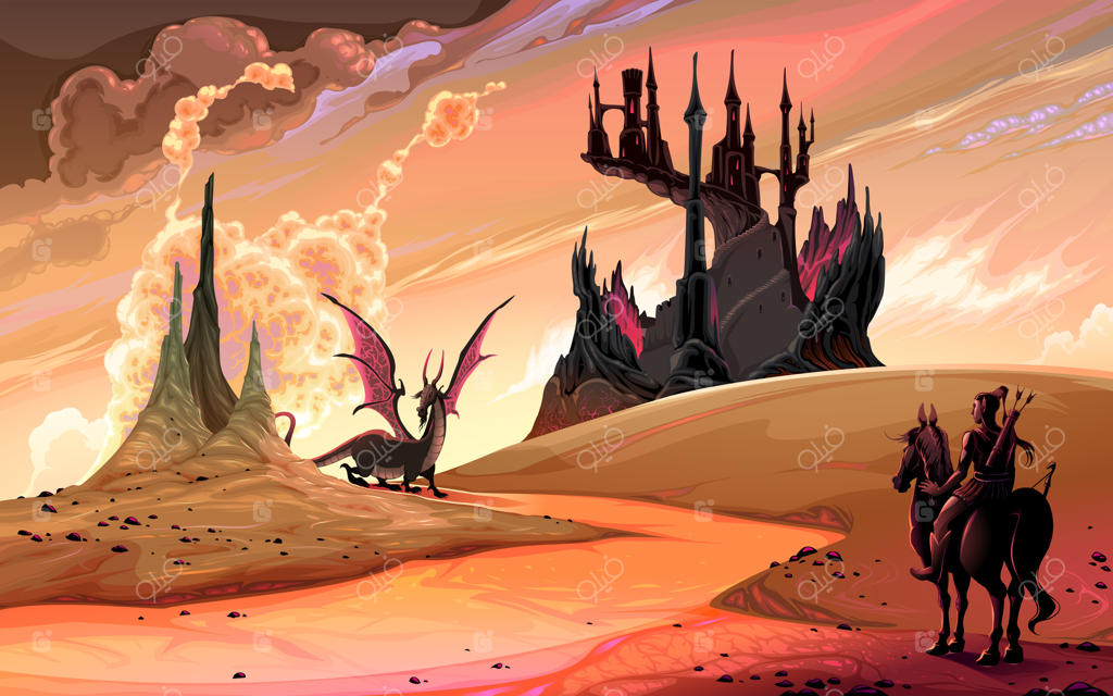 شوالیه و اسبش در برابر اژدها