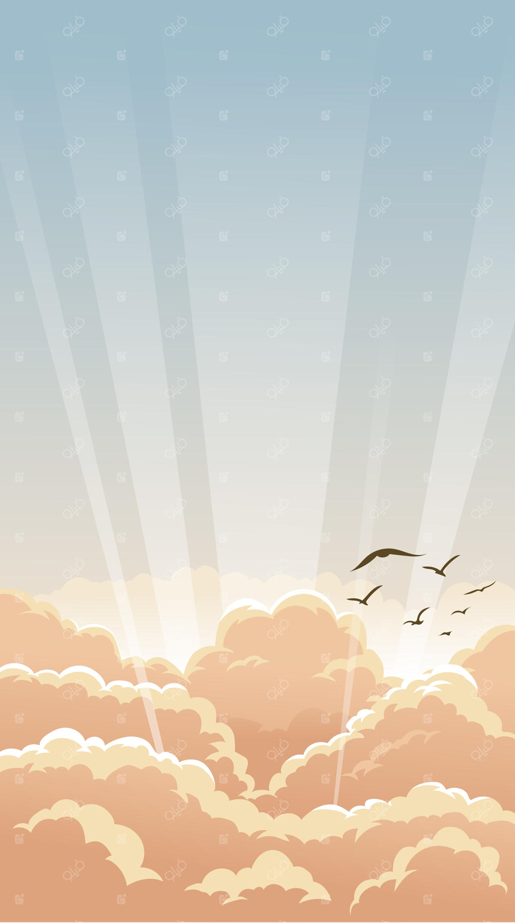 تصویر زمینه منظره آسمان ابری