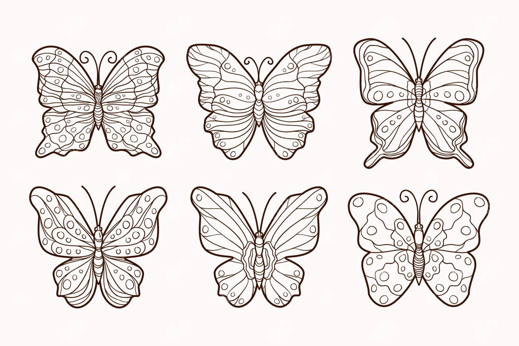 بسته طرح‌های دستی پروانه