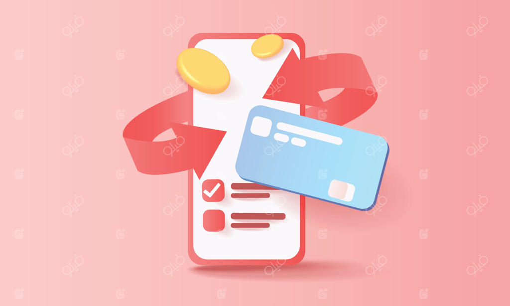 پرداخت آنلاین تلفن و سکه - کیف پول دیجیتال و انتقال مالی سه‌بعدی