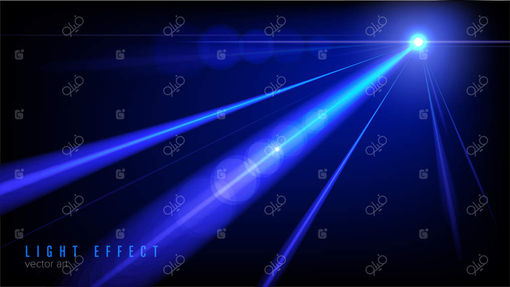 تأثیر درخشش نور در وکتور