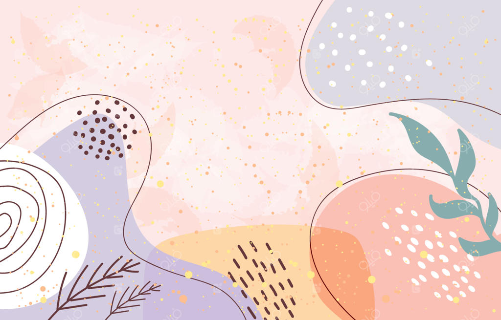 مینیمالیسم انتزاعی با رنگ‌های پاستلی نقاشی شده