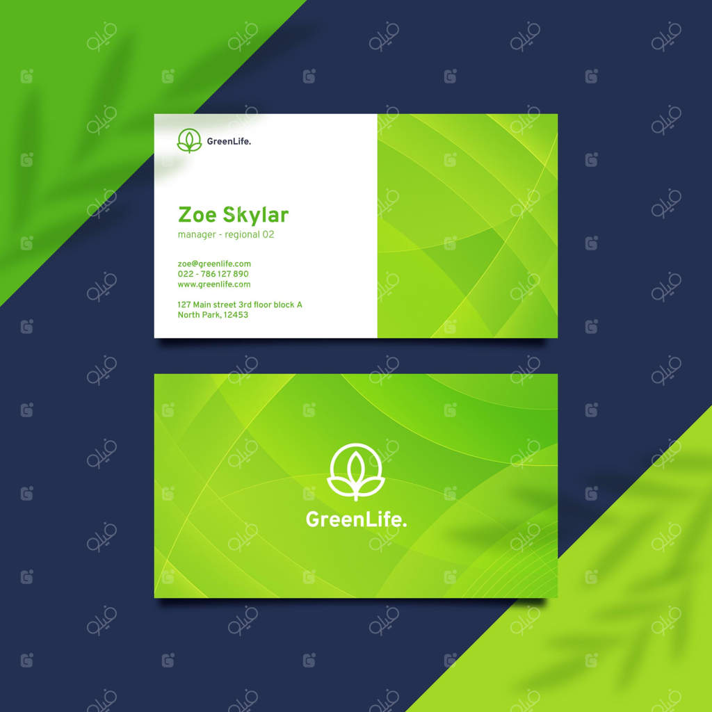 قالب کارت ویزیت دو رو