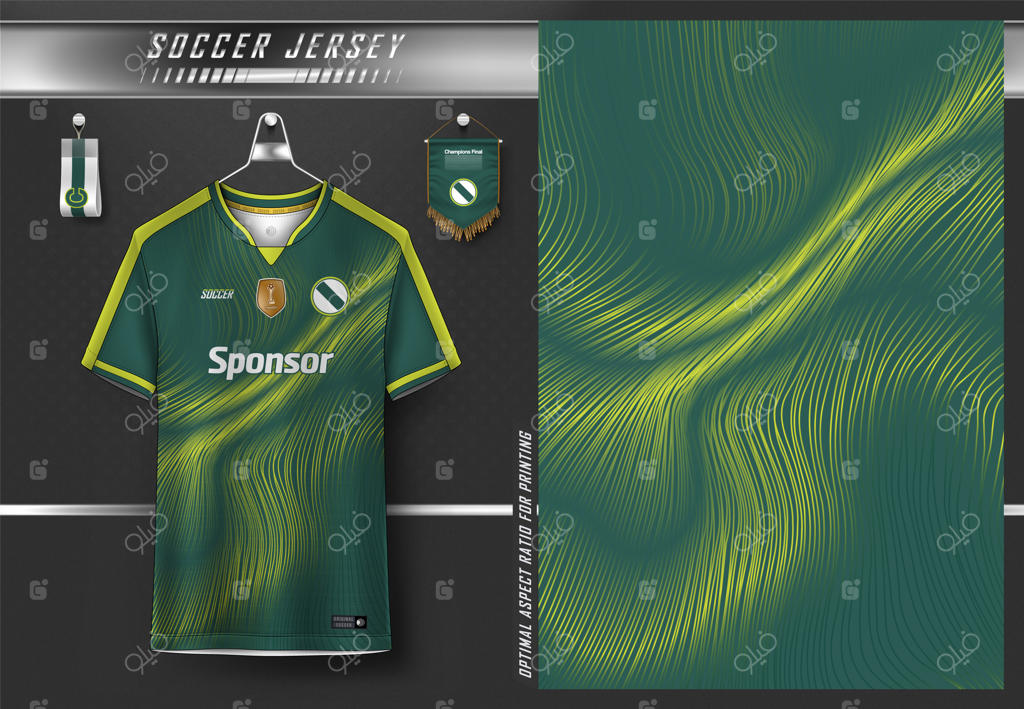 طراحی لباس فوتبال برای چاپ سابلیمیشن