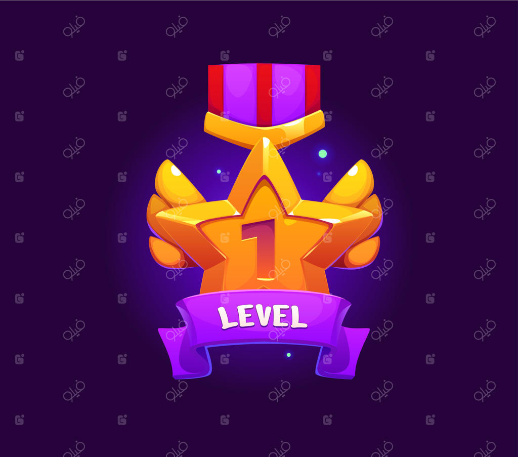 نماد نشان ارتقاء رتبه بازی، ستاره طلایی پیروزی