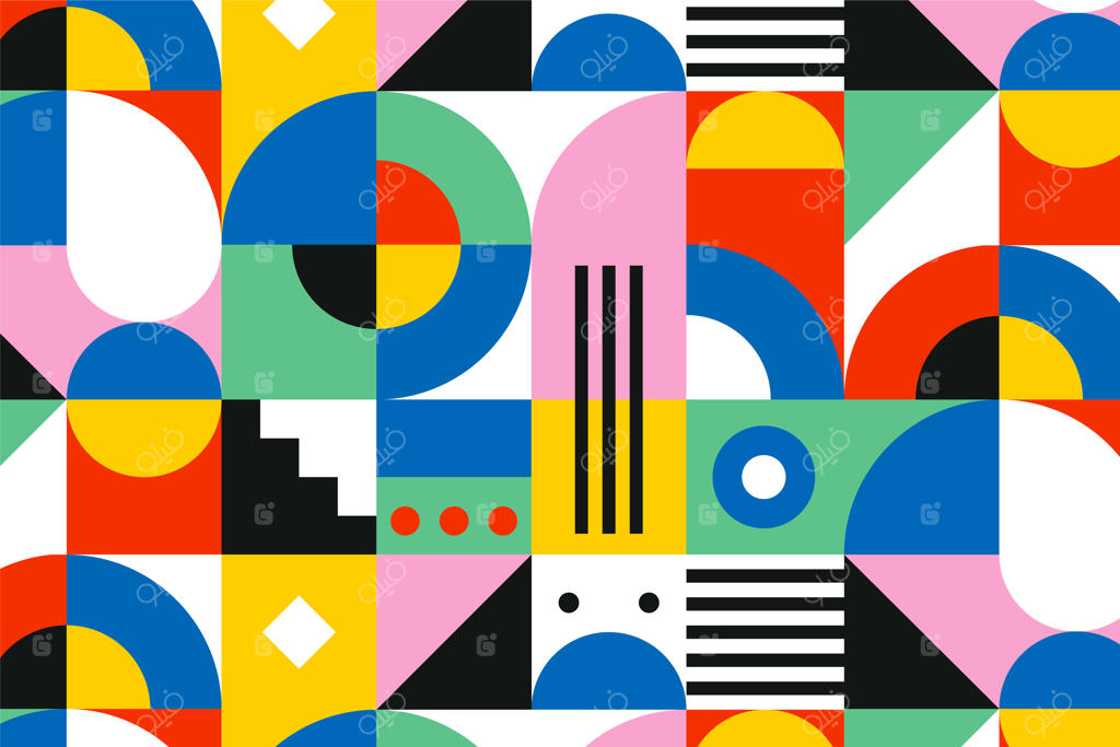 زمینه با الگوی هندسی و طراحی مسطح