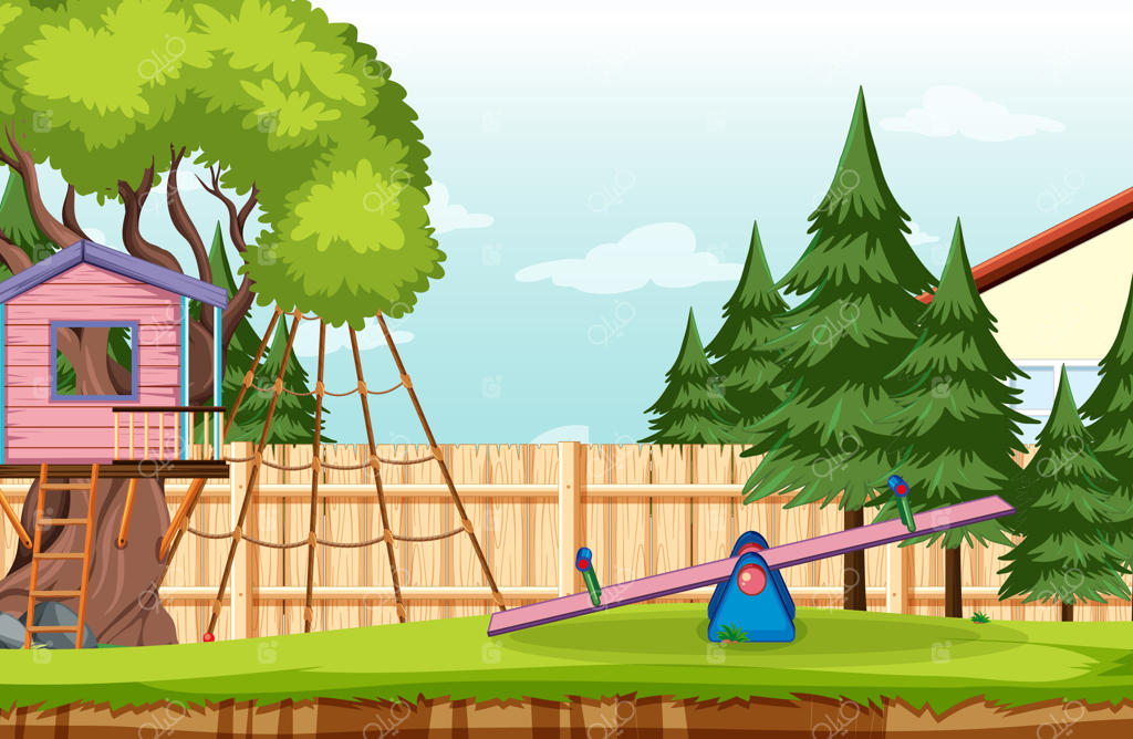 نمای حیاط پشتی با حصار