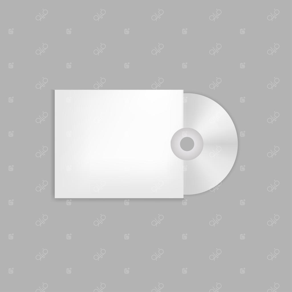 موکاپ واقعی دیسک فشرده خالی