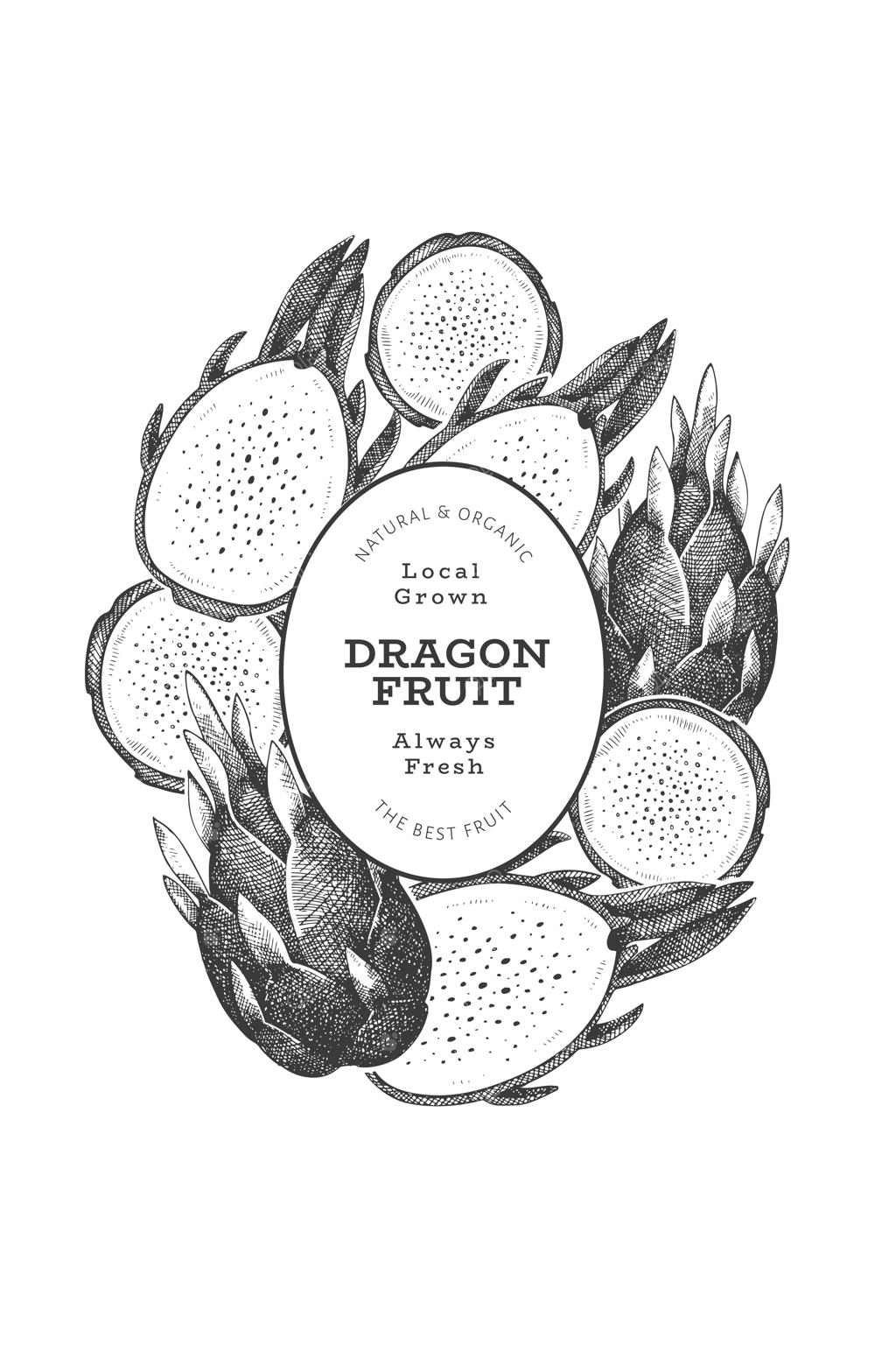 طرح دستی میوه دراگون