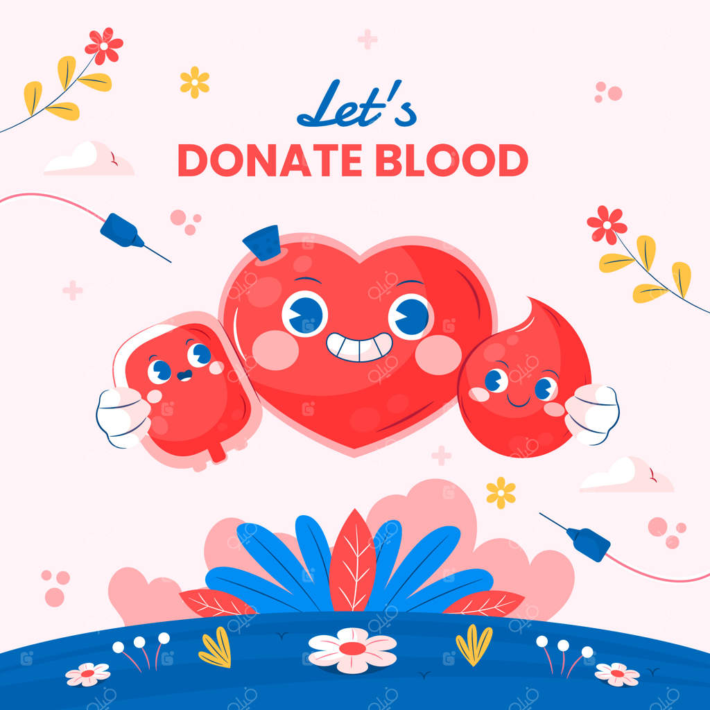 تصویرسازی صاف برای روز جهانی اهداکنندگان خون