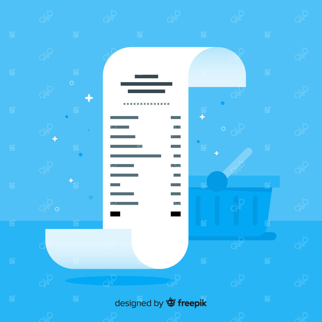 الگوی رسید پرداخت با طراحی ساده