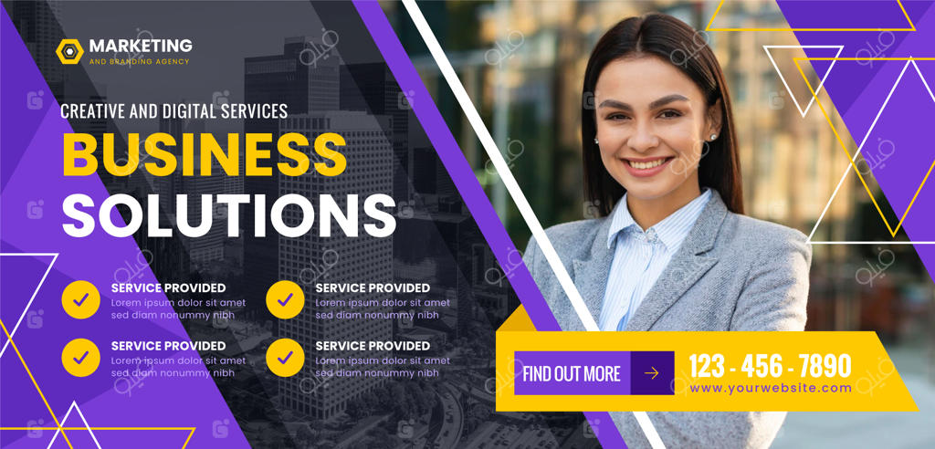 بنر افقی عکاسی با طراحی تخت