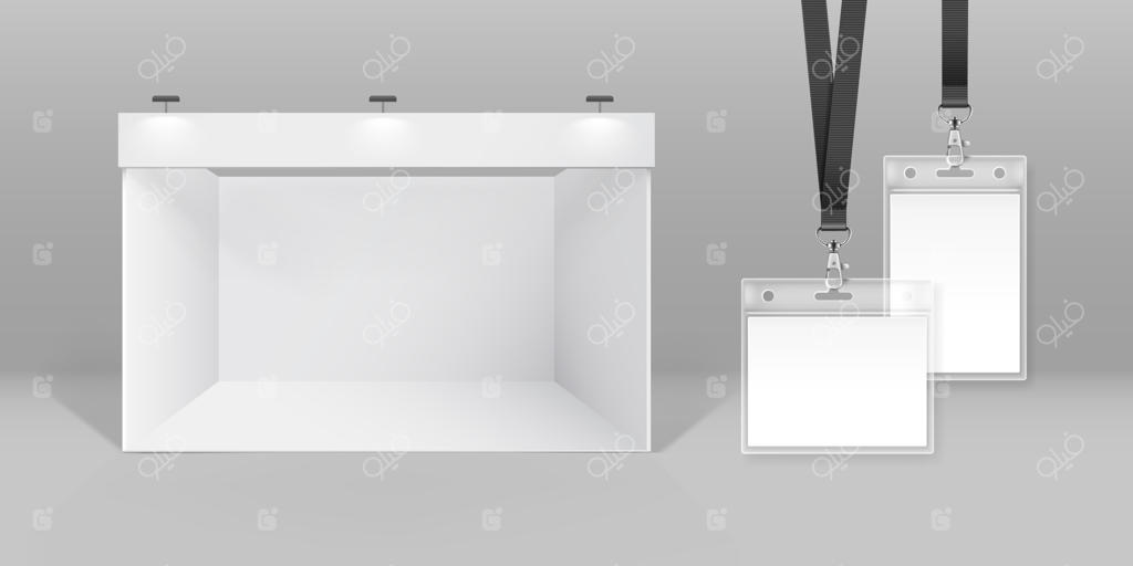 مجموعه نشان‌های پلاستیکی در کیسه‌ای مهر و موم شده با بند گردن آویز