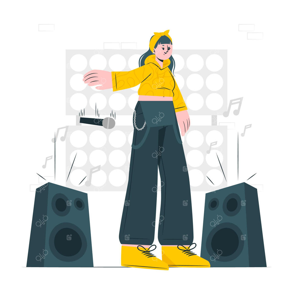 تصویرسازی مفهوم انداختن میکروفون