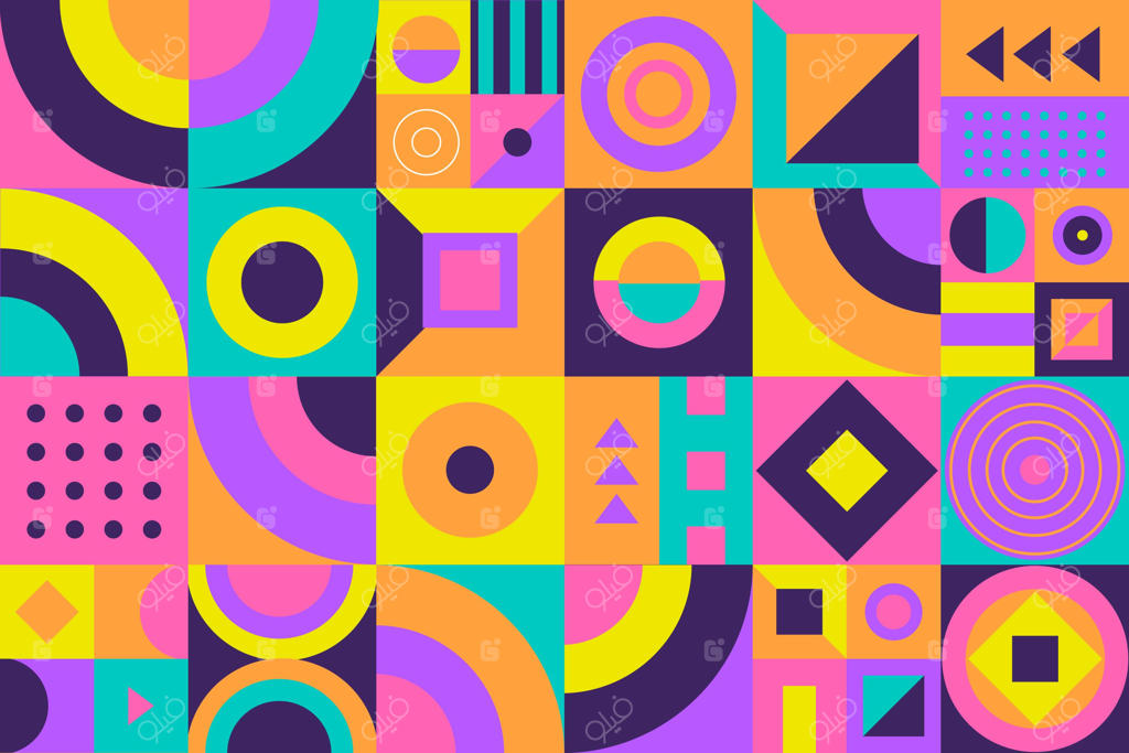 پس‌زمینه موزاییکی تخت