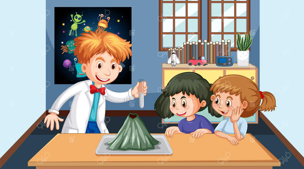 آزمایش‌های علمی آتشفشانی توسط معلم علوم و دانش‌آموزان