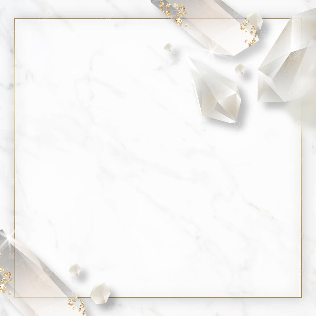 فریم کریستالی مستطیل بر روی پس‌زمینه مرمری - وکتور