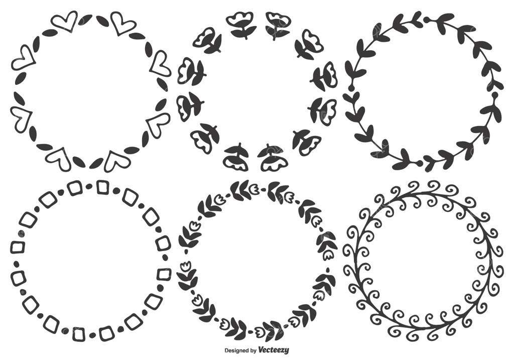 فریم‌های وکتور دستی زیبا و دوست‌داشتنی
